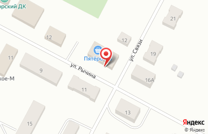 Супермаркет Пятёрочка на улице Рычина на карте