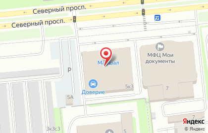 Автоцентр Маршал на Северном проспекте на карте