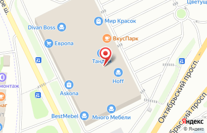 Сеть мебельных ателье Aristo на Октябрьском проспекте на карте