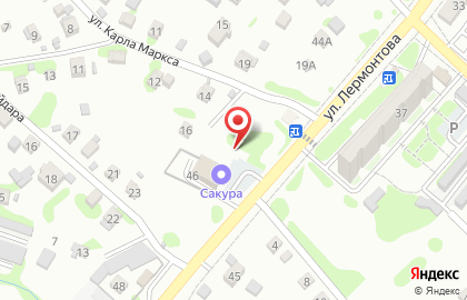 Супермаркет Сотка на улице Лермонтова на карте