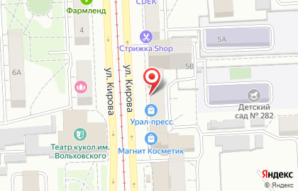 Челябинский филиал Банкомат, СМП Банк на улице Кирова, 5 на карте