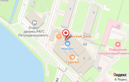 Бистро-шаверма в Петродворцовом районе на карте