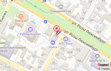 Ресторан Прага на улице Розы Люксембург на карте