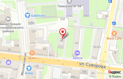 Магазин товаров для танцев и спорта К.Е.Н.СПОРТ на улице Суворова на карте