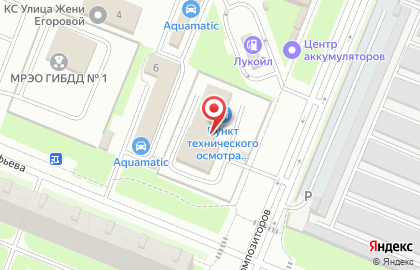 Шинный центр AUTOTIRES.club на улице Композиторов на карте