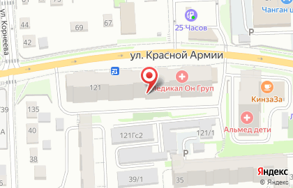 Автошкола Зебра на улице Красной Армии на карте