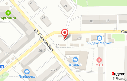 Киоск хлебобулочных изделий в Котовске на карте