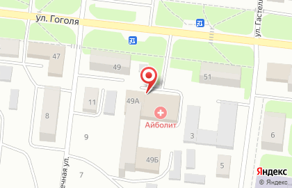 Медицинский центр Айболит в Зеленодольске на улице Гоголя на карте