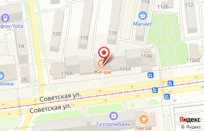 Жиши Суши на Советской улице на карте