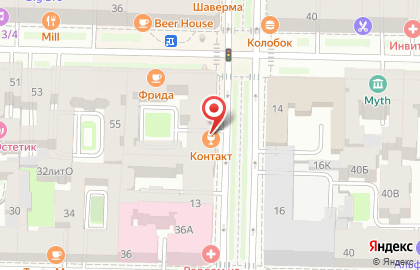Бар Контакт бар на Чернышевской на карте
