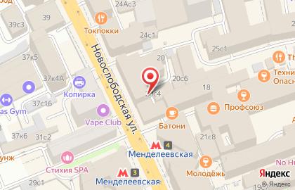 Школа танцев MILK studio на Новослободской улице на карте