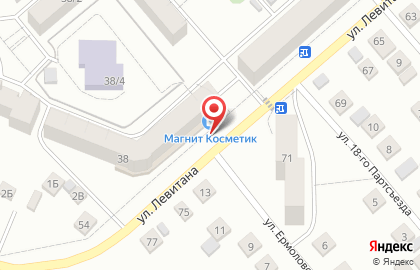 Супермаркет Магнит на улице Левитана на карте