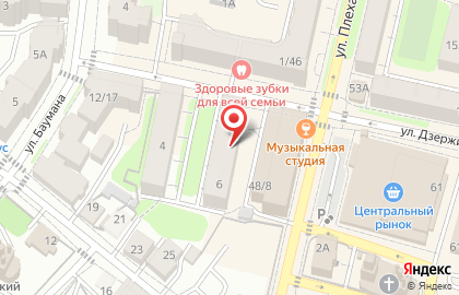 Магазин автозапчастей Гараж на улице Дзержинского на карте