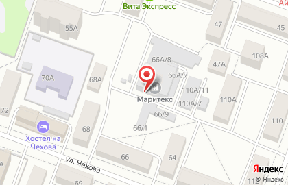 Йошкар-Олинская чулочная фабрика Маритекс на улице Чехова на карте