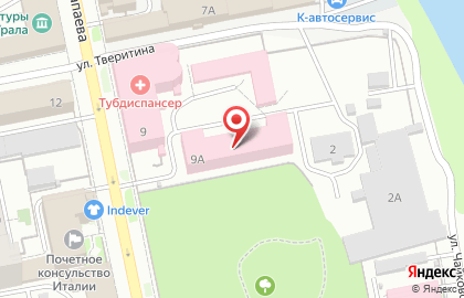 Банкомат УБРиР в Екатеринбурге на карте