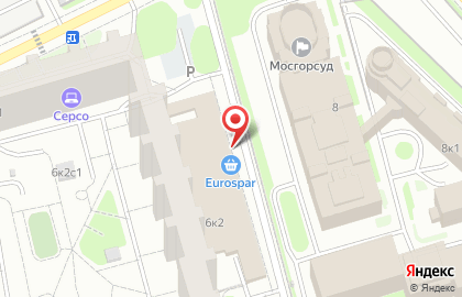 Супермаркет Eurospar в Москве на карте