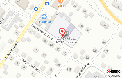Детский сад Колосок №12 на Ставропольской улице на карте