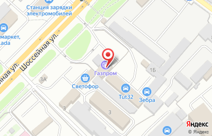 АЗС Газпром на Шоссейной улице на карте