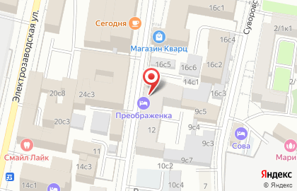 Восточный административный округ Районный отдел жилищных субсидий на метро Электрозаводская (Арбатско-Покровская линия) на карте