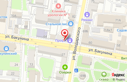 Магазин одежды Тамбовчанка в Железнодорожном районе на карте