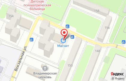Супермаркет Магнит на Вокзальной улице на карте