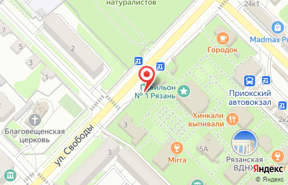 Киоск по продаже фруктов и овощей в Рязани на карте