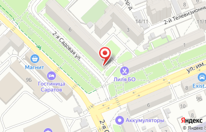 Автошкола Знание-Плюс на 2-ой Садовой улице на карте