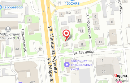 Ритуальная служба на улице Маршала Жукова на карте