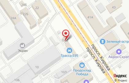 Трасса Е-95 на карте