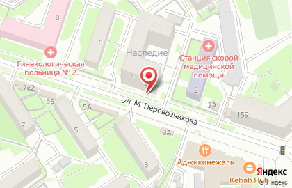 Заельцовский район Киоск по продаже фруктов и овощей на улице Михаила Перевозчикова на карте