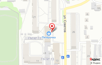 Автомагазин УАЗ-Волга-Газель на улице Советов на карте