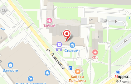 Доставка суши и пиццы Риччо на ​Пришвина на карте
