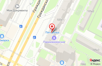 Магазин текстиля для дома Петербургские сны на Гражданском проспекте на карте