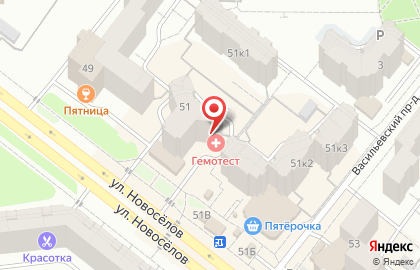 Японская парикмахерская Чио Чио на улице Новосёлов на карте