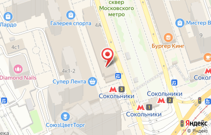 Салон ортопедии и медицинской техники Med-магазин.ru на Сокольнической площади на карте