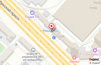 Парус Удачи на Октябрьском проспекте на карте