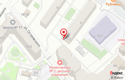 Киоск по продаже фруктов и овощей на улице Островского на карте