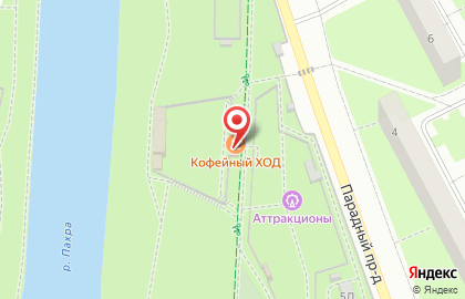 Кофейня в парке на карте