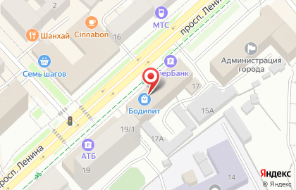 Pandora на проспекте Ленина на карте