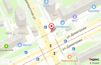 Блинный киоск Теремок в Фрунзенском районе на карте