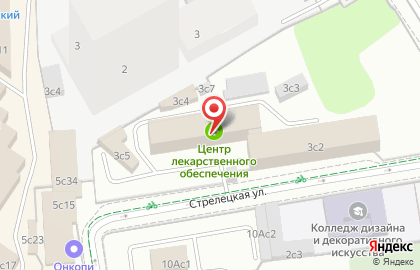 Столичные аптеки, ОАО на Стрелецкой улице на карте