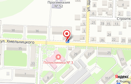 Киоск по продаже печатной продукции на улице Хмельницкого на карте