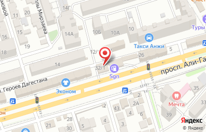 Ателье Баракат на проспекте Али-Гаджи Акушинского на карте