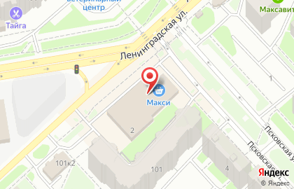 Макси на Псковской улице на карте