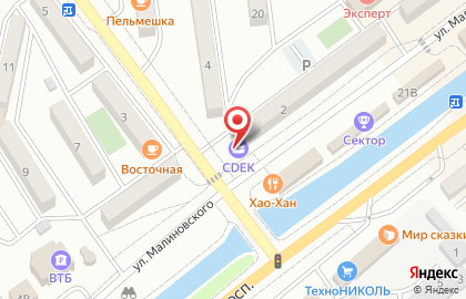 Курьерская компания Сдэк на улице Постышева на карте