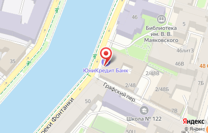 Банкомат ЮниКредит Банк в Центральном районе на карте