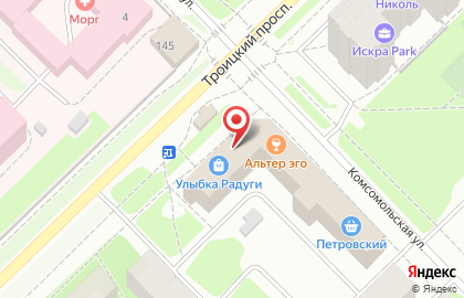 Магазин кондитерских изделий Амелька-Карамелька на Комсомольской улице на карте
