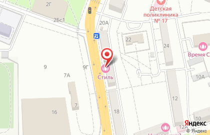 Салон-парикмахерская Стиль в Тракторозаводском районе на карте