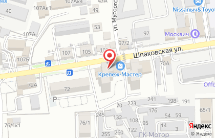 Банкомат АКБ Росбанк, Ставропольский филиал на Шпаковской улице на карте