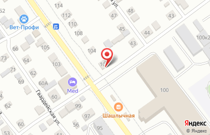 Шиномонтажная мастерская в Краснооктябрьском районе на карте
